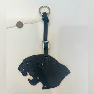 🌹SOLD🌹Valentino Panther Leather Bag Charm in Black